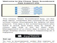 Tablet Screenshot of chessteamscoreboard.com